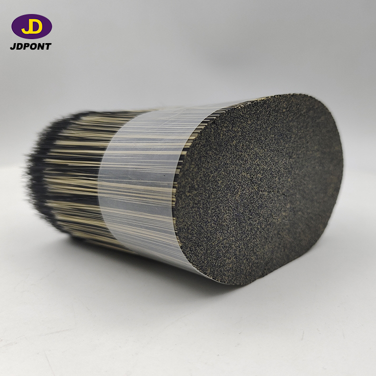 Black Minihollow Tapered Mixture Bristle Imitation Brush Filament 