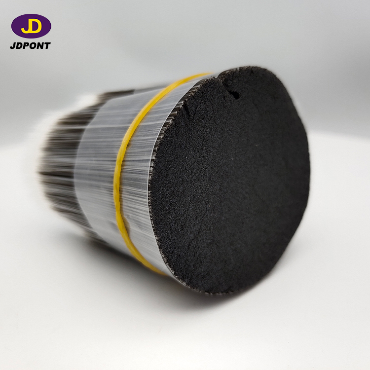 White mixture black solid tapered brush filament for paint brush